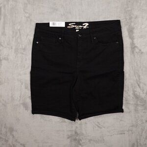 NWT Seven7 black jean shorts sunset bermuda 16